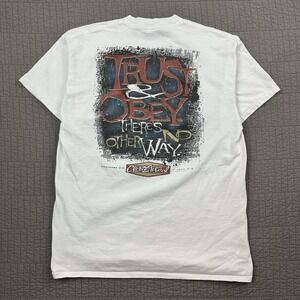 Vtg 90s Club Eternal T Shirt Men's Large White Jesus Tee Single Stitch Proverbs